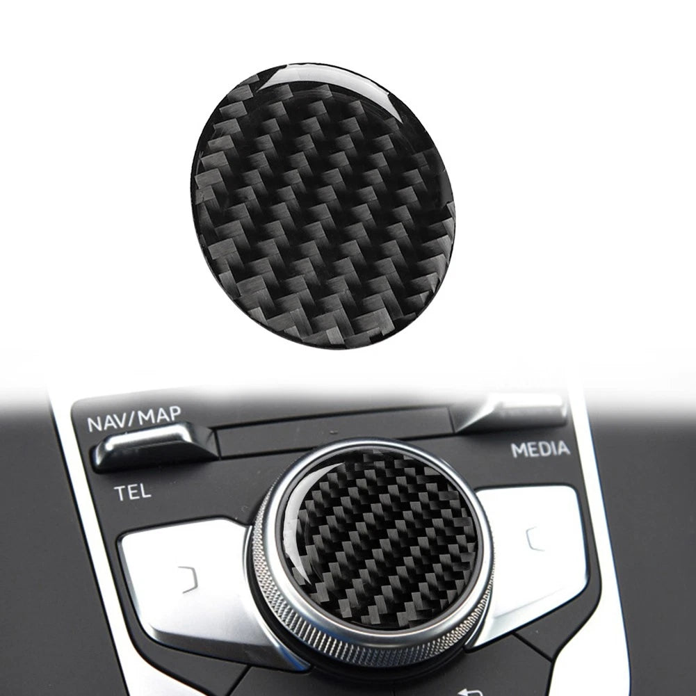 Carbon Fiber Multi-Media Control Knob Cover Trim for Audi A3 (2014-2019)