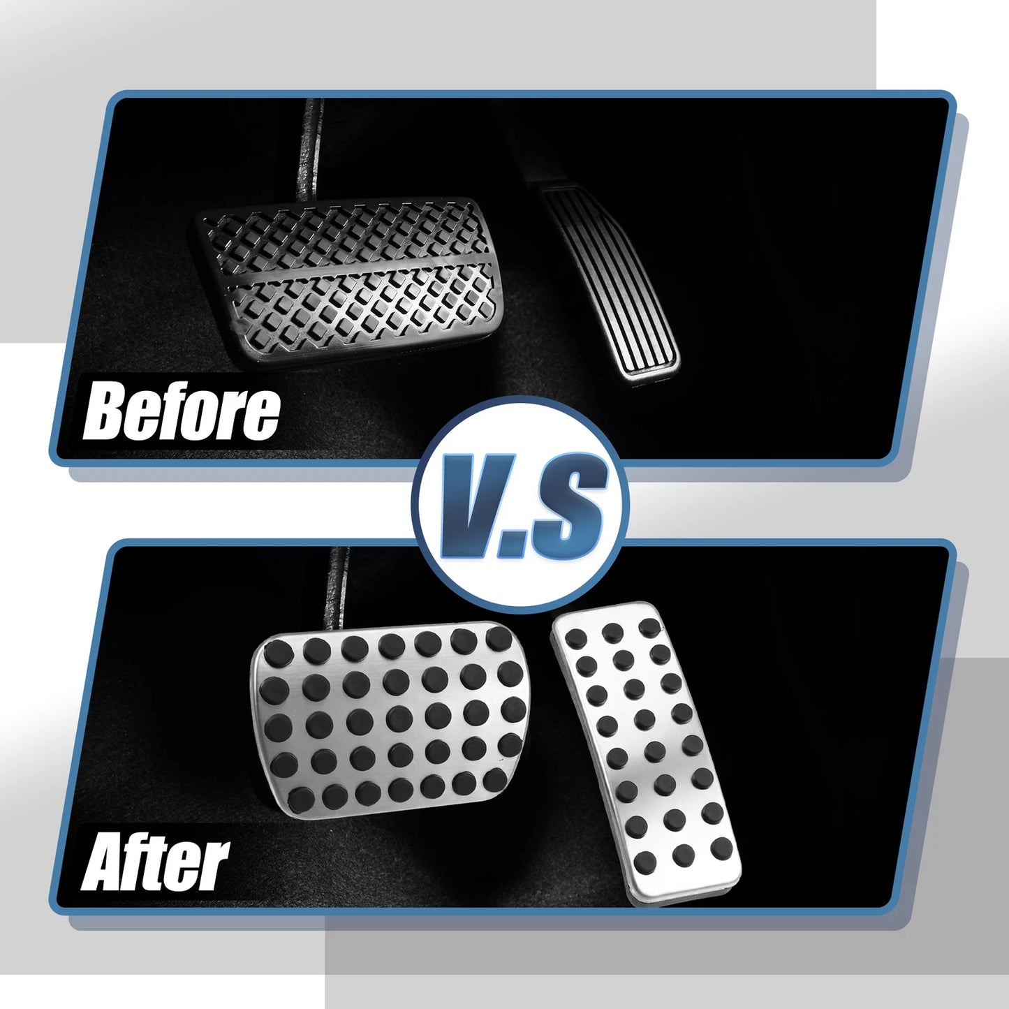4pcs Brake Gas Accelerator Pedal Covers for Mercedes Benz CLA GLB (2014-2023)