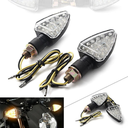2 x Universal Motorcycle 12V 18 LED Turn Signal Lights for Various Models