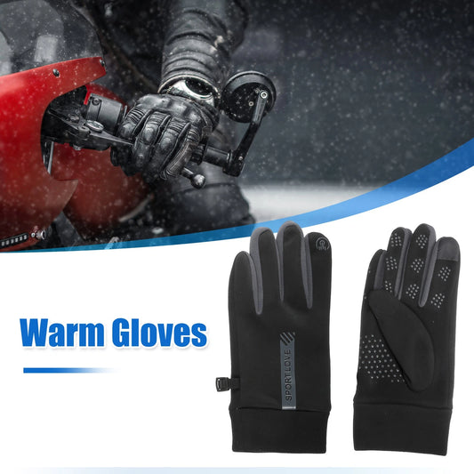 Riding Warm Gloves Liners Black Gray for Motorcycle Cycling Skiing