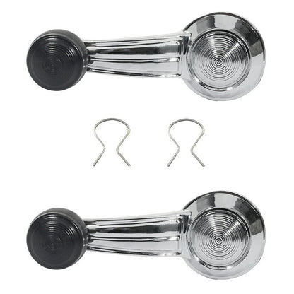 Chrome Door Window Crank Handles for Cadillac Chevy