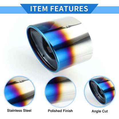 Slant Cut Exhaust Tip 4.7" Inlet for Honda Accord (2008-2012)
