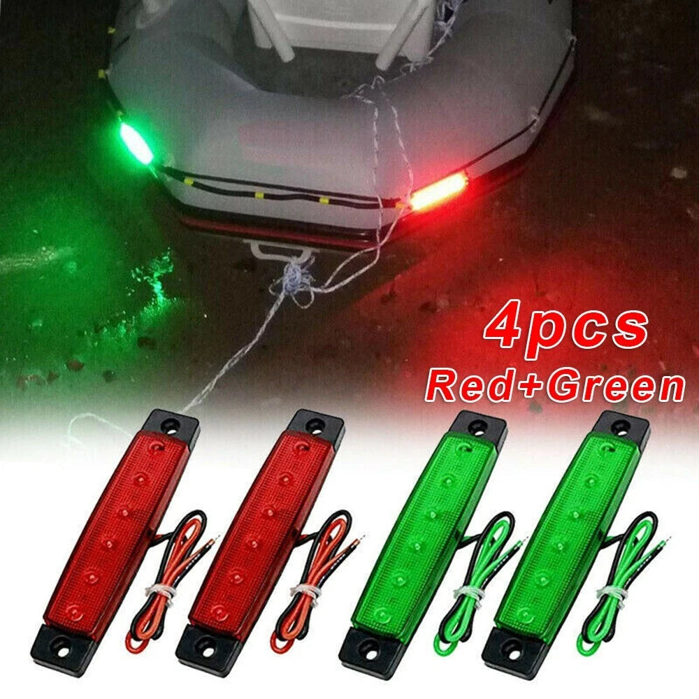 4x Boat Navigation LED Lights Stern Light for Boats Starboard Lights Lamps