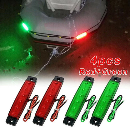 4x Boat Navigation LED Lights Stern Light for Boats Starboard Lights Lamps