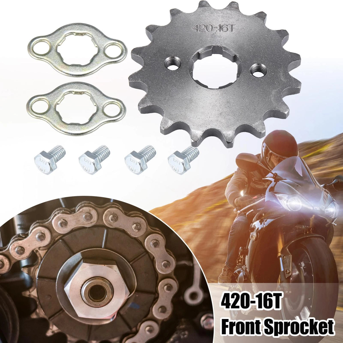420 16T 20mm Front Sprocket for Honda 50cc 70cc 90cc 110cc 125cc