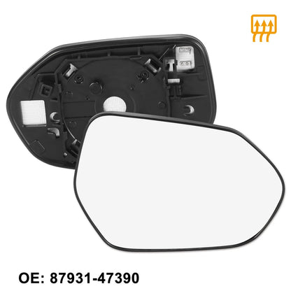 Right Side Heated Mirror Glass with Backing Plate for Toyota Camry
