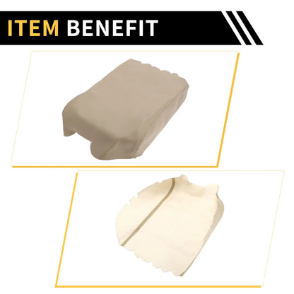 Console Lid Armrest Cover for Toyota Tundra (2007-2021) Beige Microfiber Leather