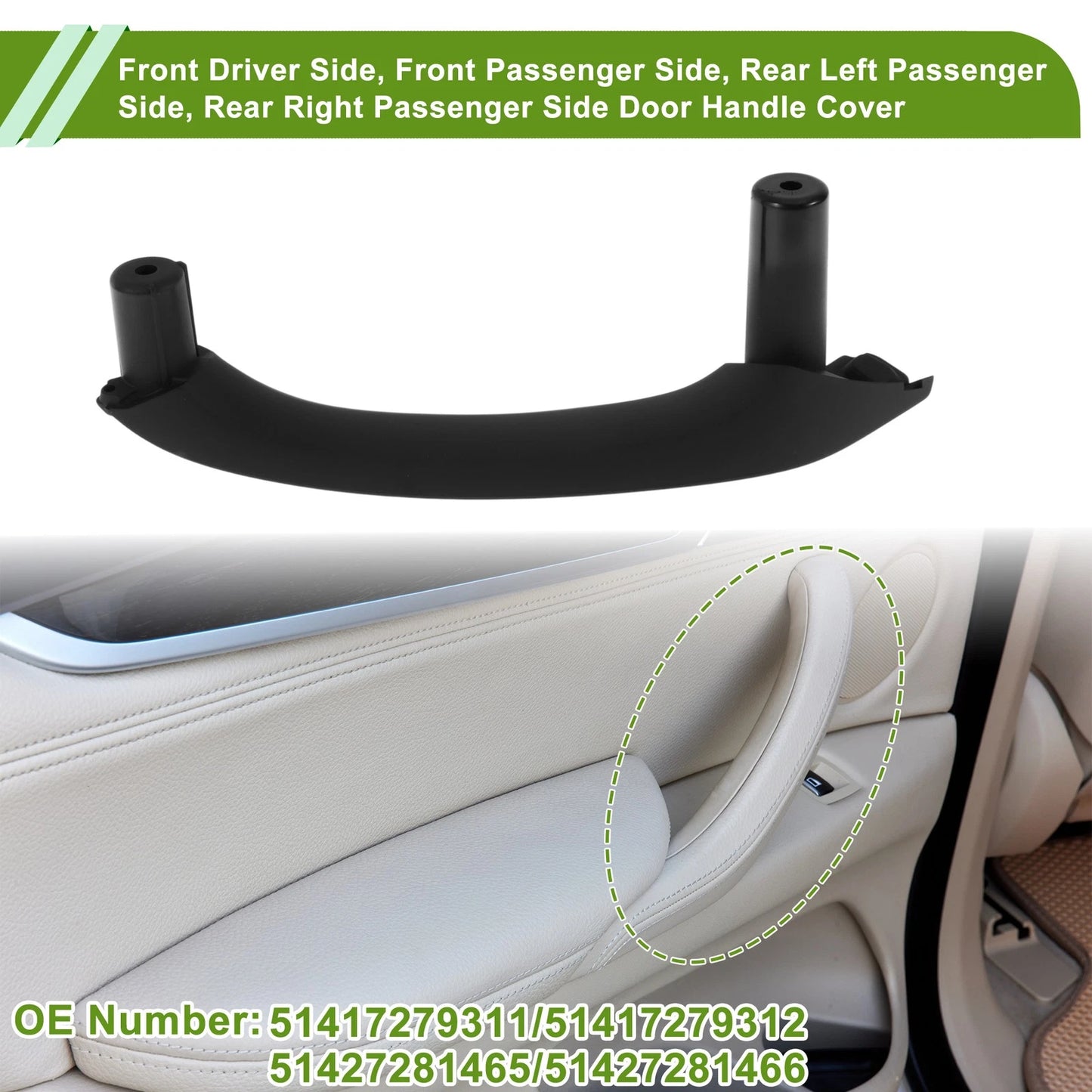 Door Panel Handle Pull Trim Cover for BMW 3 Series F30/F31 (2013 - 2018)