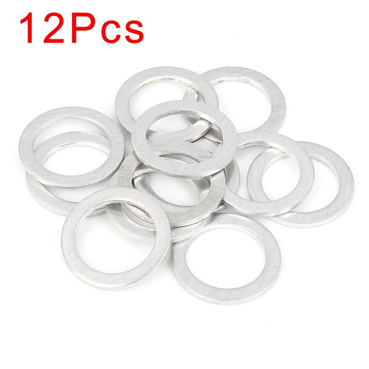 12 x M20 Silver Tone Oil Drain Plug Gaskets for Honda (94109-20000)