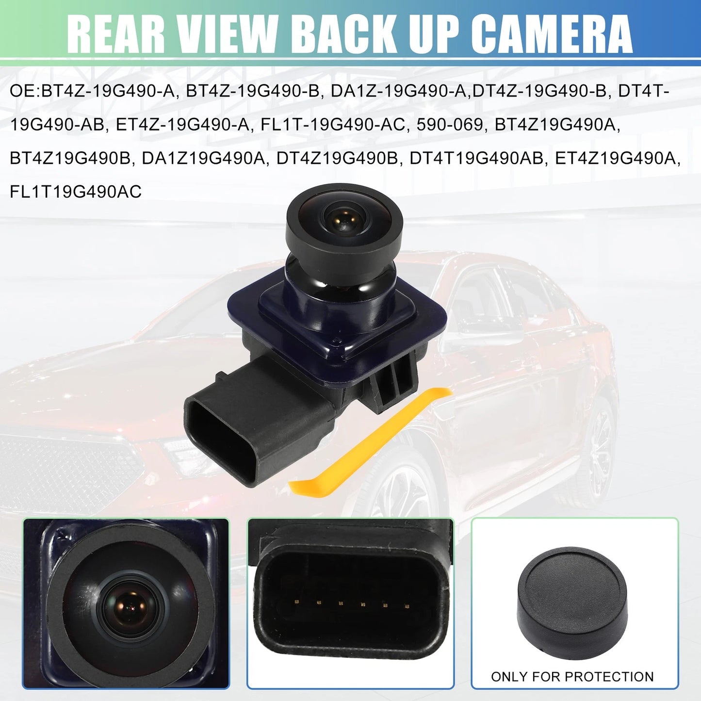 Rear View Backup Camera with Pry Bar for Ford Edge (2011-2014)