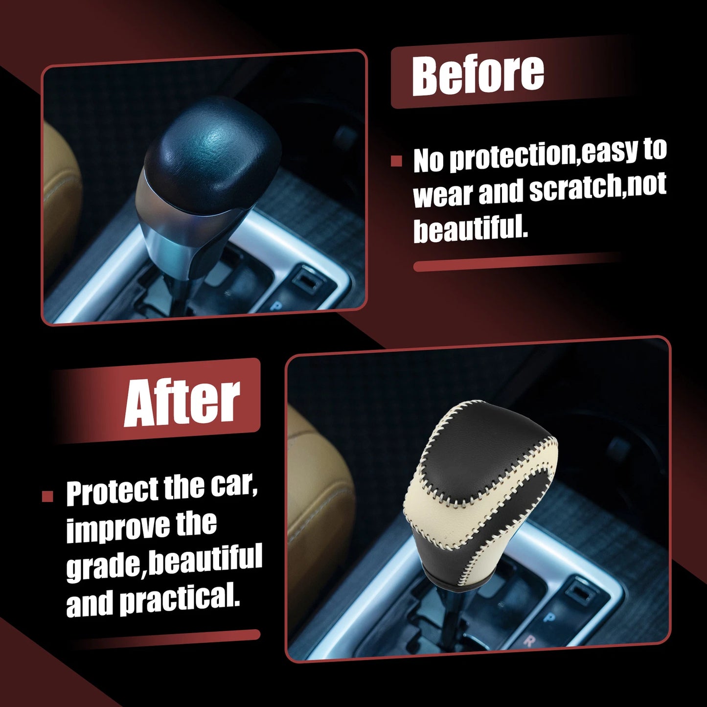 Gear Shift Knob Cover for Toyota Land Cruiser Prado (2018-2023)