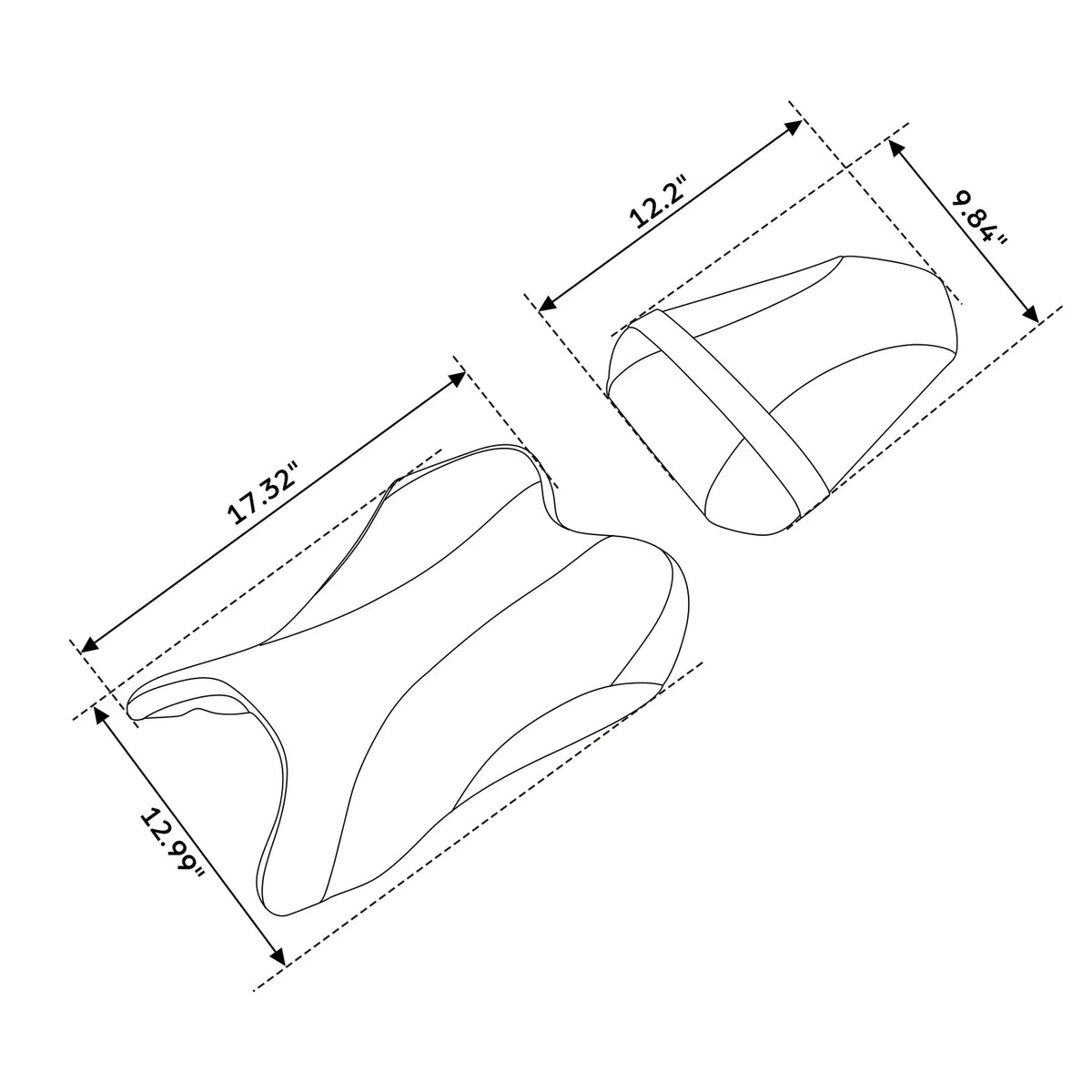 Black Rider Driver & Passenger Seats for Yamaha YZF R1 (2007-2008)