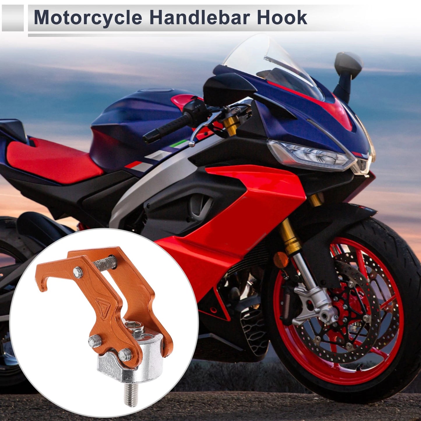 Orange Hanging Hook / 62mm / Claw Shape Aluminum Alloy Motorcycle