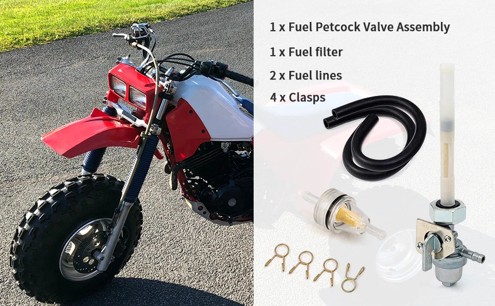 Fuel Petcock Valve for Honda Big Red ATC250ES/ATC250SX/ATC350X (1985–1987)