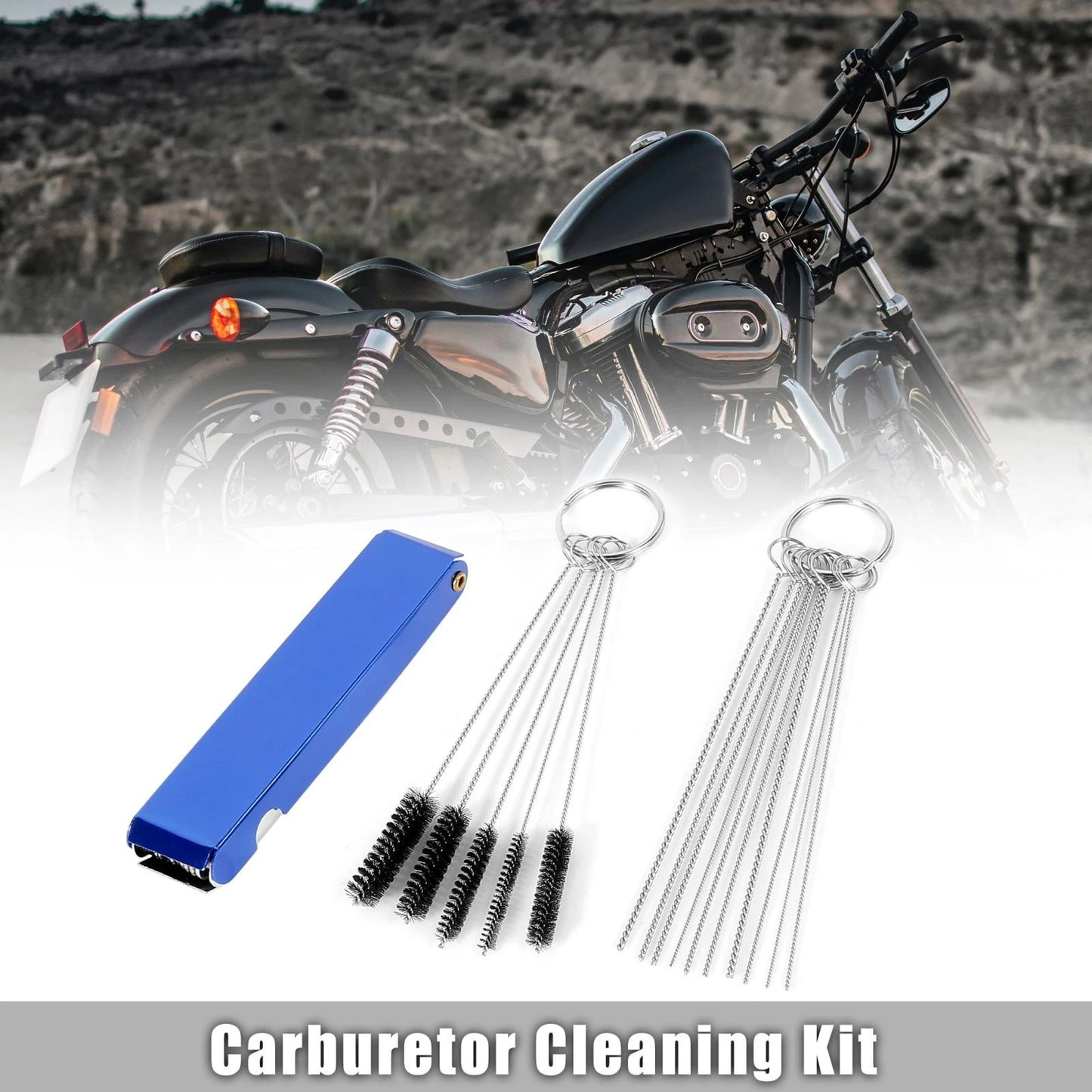 Carburetor Cleaning Kit 10 Needles 13 Wires 5 Brushes for Motorcycle