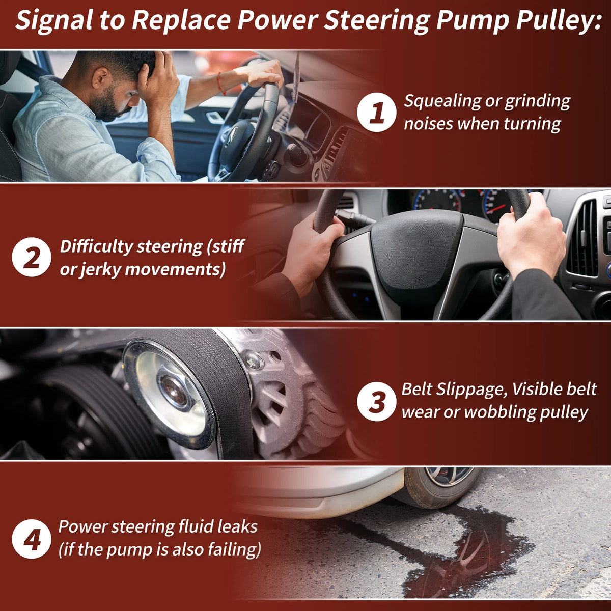 2-Groove Double-Groove Power Steering Pump Pulley for Chevy