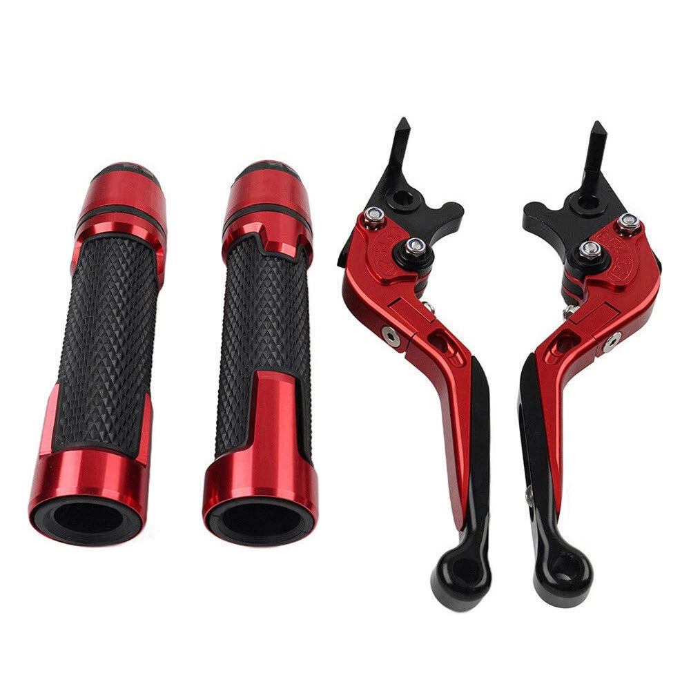 Red Extendable Brake Clutch Levers Grip Set for Suzuki GSXR1000 (2001-2023)