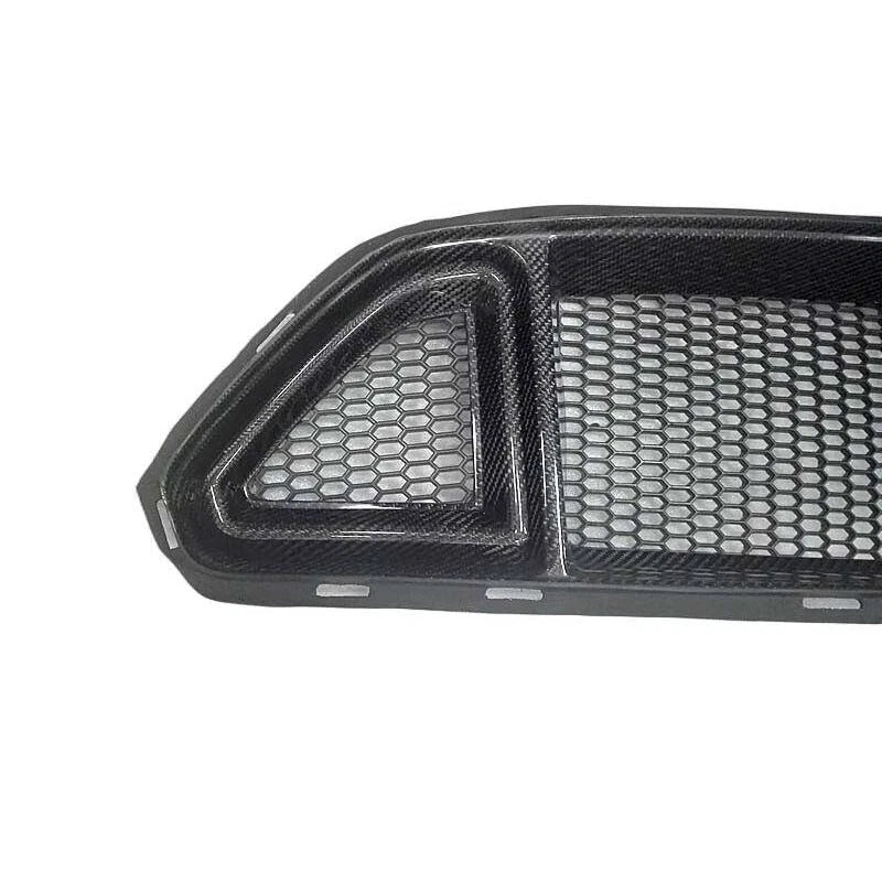 Real Carbon Fiber Front Upper Mesh Grille R Style for Ford Mustang 2015-2019