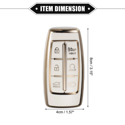 6 x Buttons Key Fob Cover TPU Remote Case for Hyundai ( Specified)