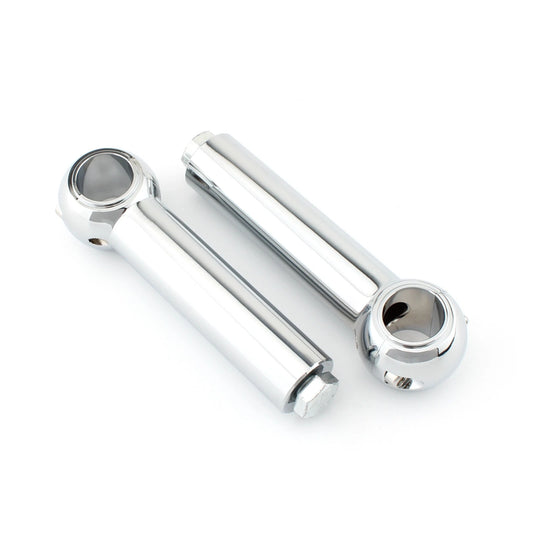 2 x 5" Chrome Handlebar Riser Clamp Kit for Motorcycles