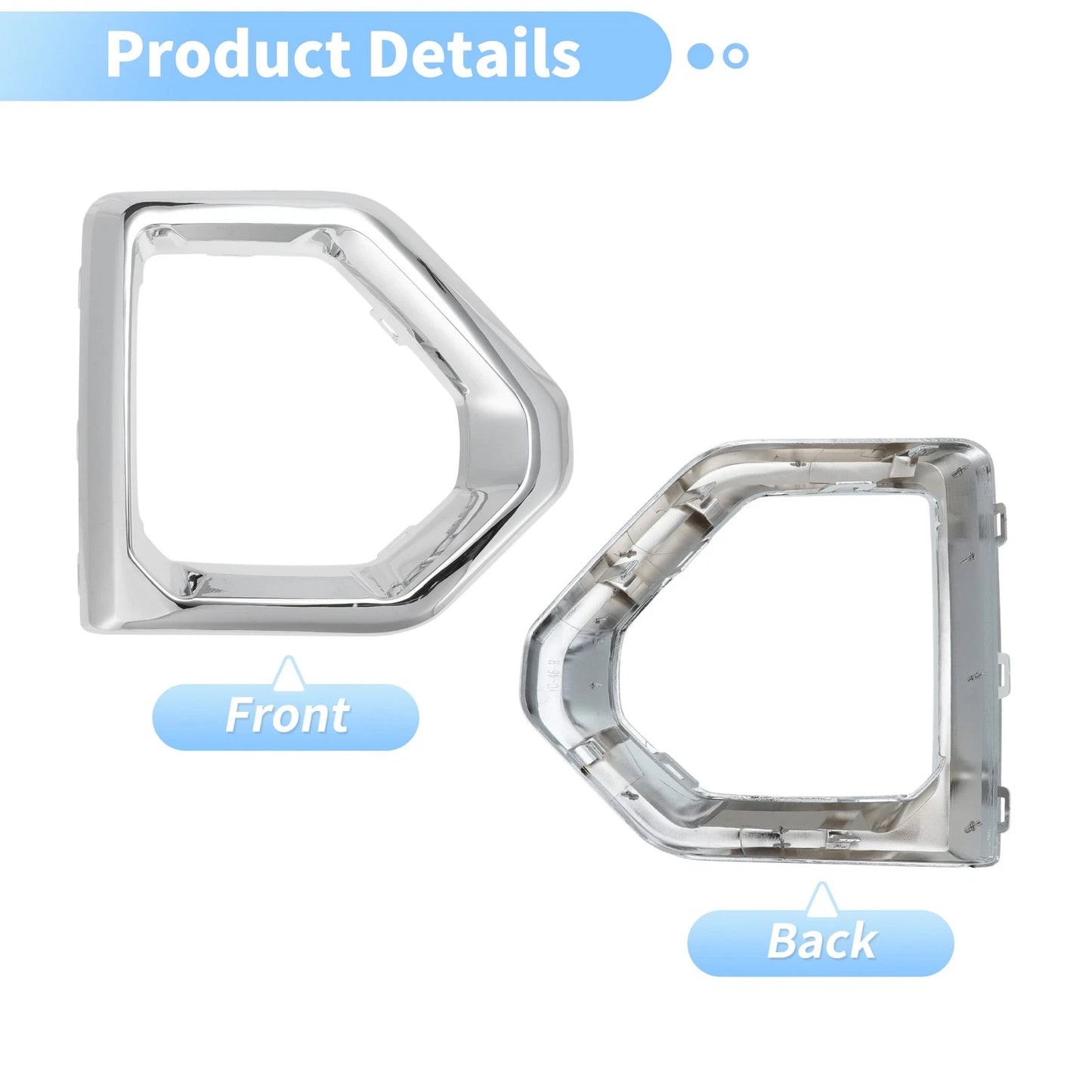 Right Side Front Bumper Fog Light Lamp Cover for GMC Sierra (2019-2021)