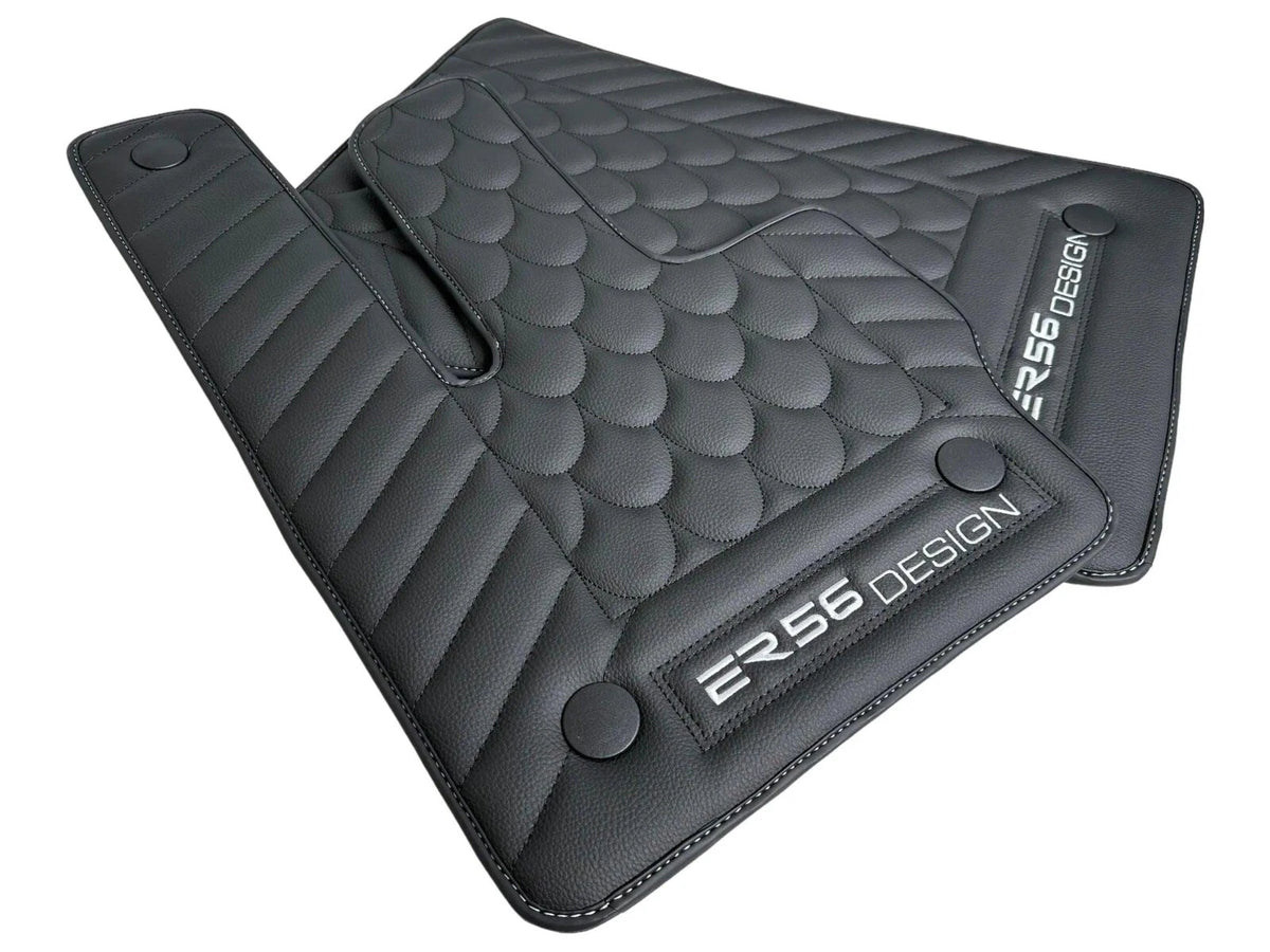 Black Leather Floor Mats for Mercedes Benz G-Class W463 (2018-2023)