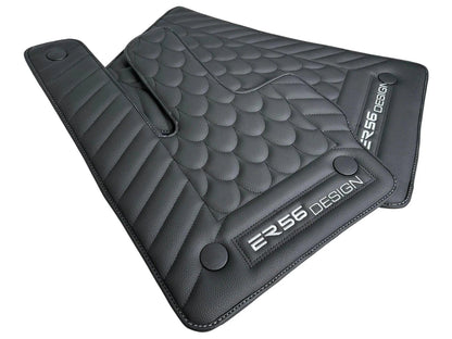 Black Leather Floor Mats for Mercedes Benz G-Class W463 (2018-2023)