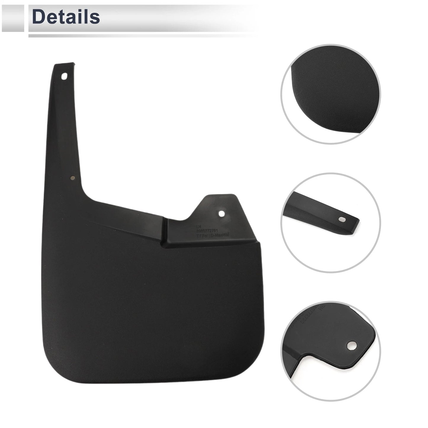 Mud Flaps Splash Guards 1 Set for Isuzu D-MAX (2010-2020)