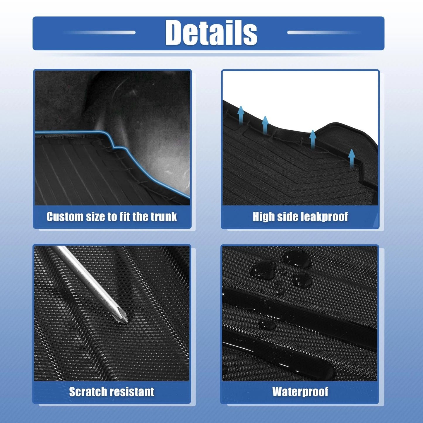 Trunk Mat TPE Rear Cargo Liner for Honda CR-V (2007-2011)