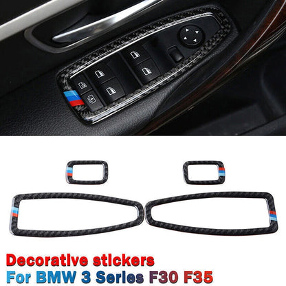 Carbon Fiber Window Panel Cover Trim for BMW F30 3 Series (2012-2019)
