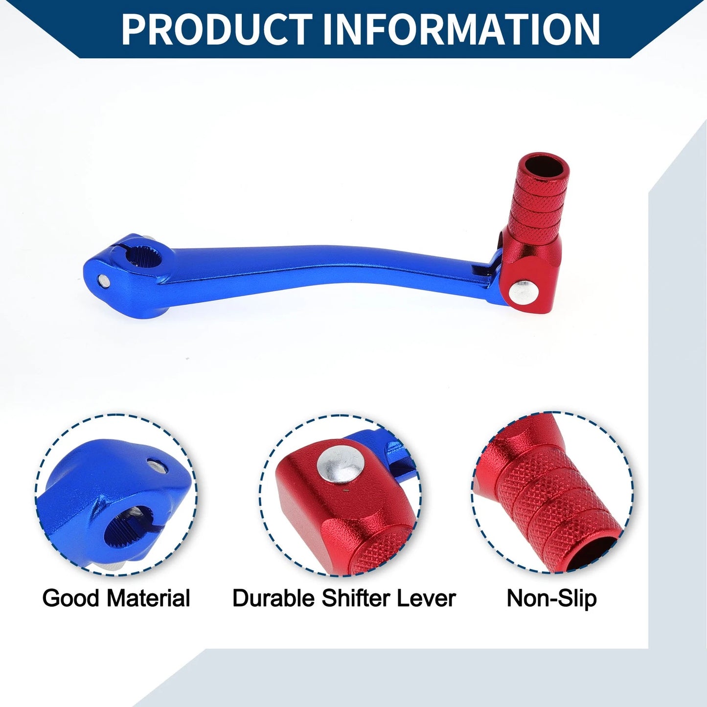 Folding Motorcycle Gear Shifter Lever Blue for Bosuer 125