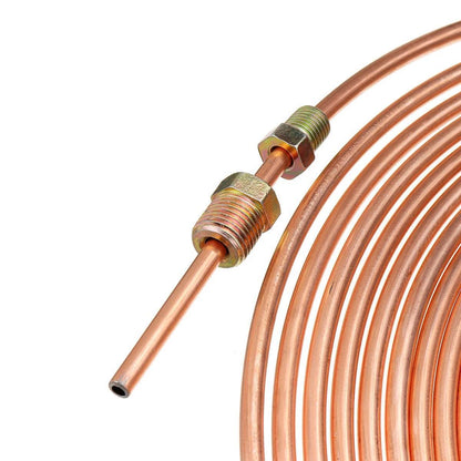 25ft Brake Line Tubing Kit 1/4" OD Steel Copper Nickel for Car (Various Years)
