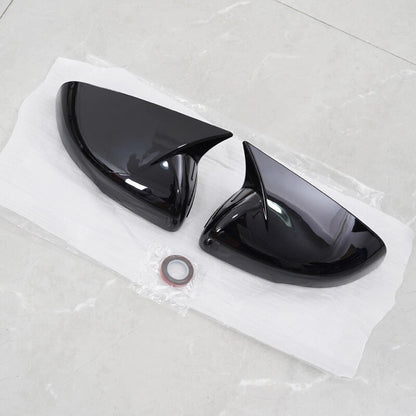 Gloss Black 2 x OX Horn Side Rearview Mirror Covers for KIA Sorento (2021-2023)