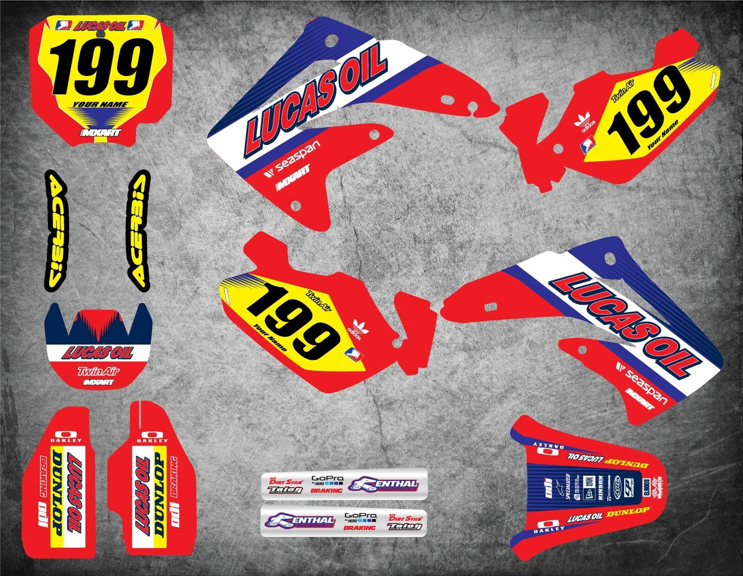 Custom Graphics Full Kit for Honda CR 85 ACTIVE Style Stickers (2002-2014)