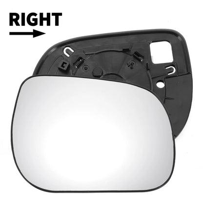 Right Side White Mirror Glass w/ Back Non-Heated for Toyota RAV4 (2005-2011)