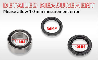 Front Wheel Bearings & Seal Kit for Honda Rancher 350/400/420 4x4