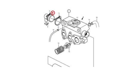 Heat Exchanger End Cap for Volvo Penta MD2010/MD2020/MD2030