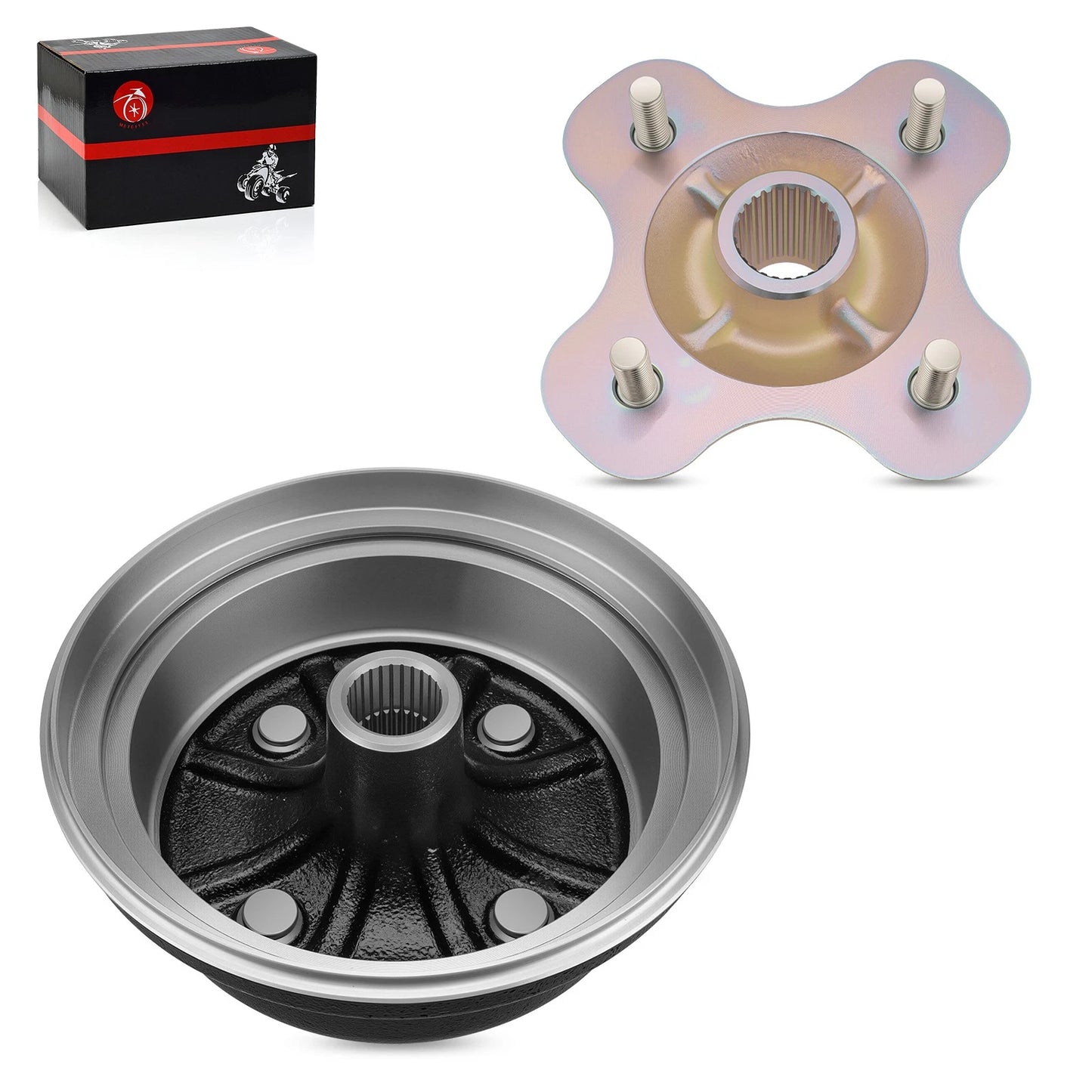 Rear Brake Drum Wheel Hub for Yamaha Big Bear 350 / Kodiak 400 (1993–1999)