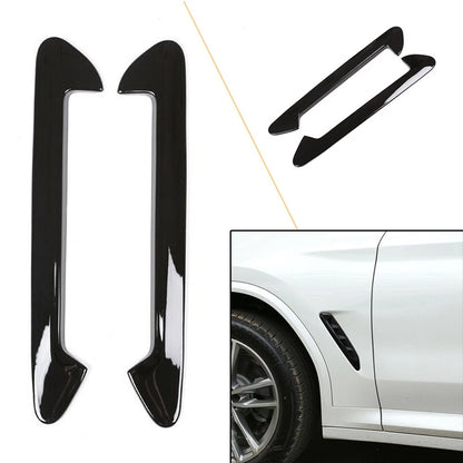 Gloss Black Side Air Fender Vent Trim for BMW X3 G01 X4 G02 (2018-2023)