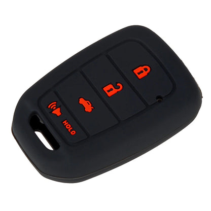 Black 4 Button Key Fob Case Cover for Honda Accord CR-V HR-V (2016-2023)