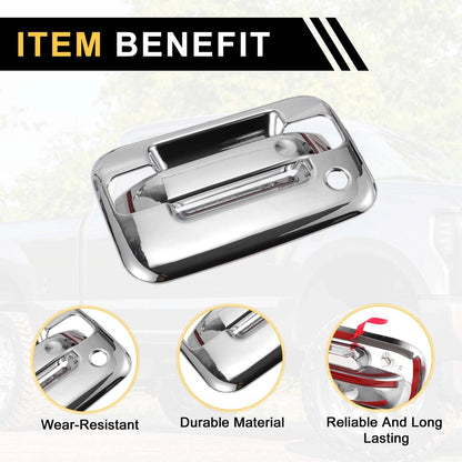 Exterior Door Handle Covers  for Ford F-150 (2004-2014) Silver Tone