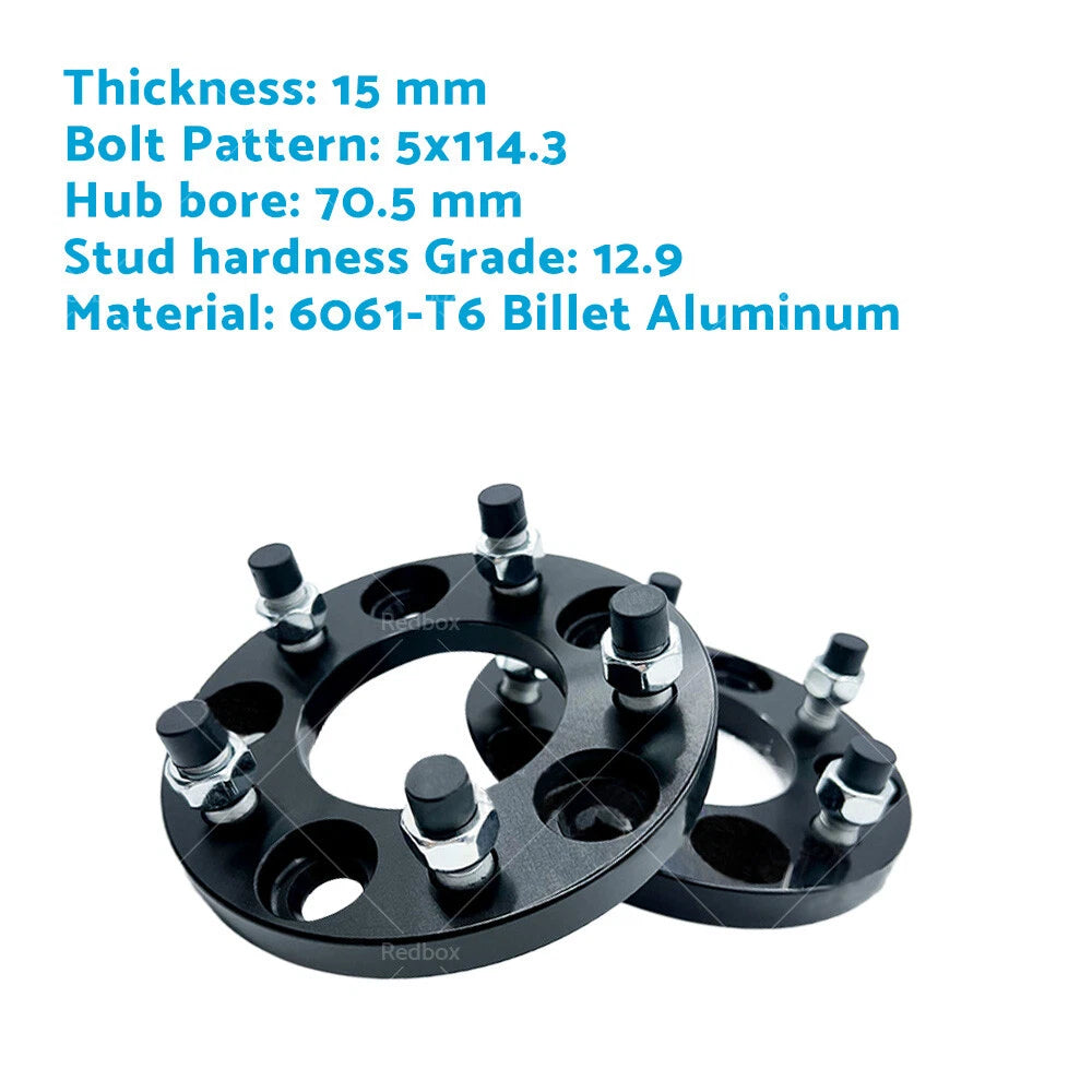 15mm Wheel Spacers for Ford Falcon & Mustang (2015-2023)