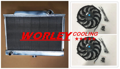3 Row Aluminum Radiator + 2 x Fans for Holden EH EJ Premier V8 (1962-1965)