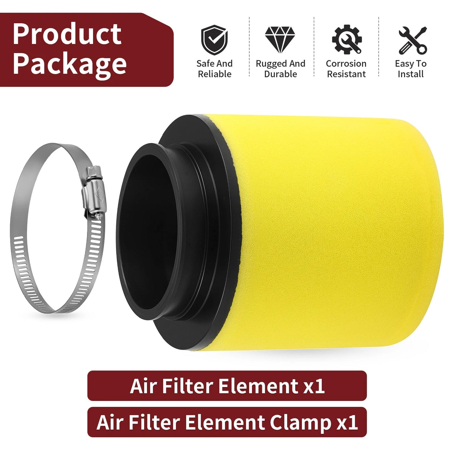 Air Filter Element for Honda FourTrax 250 TRX250/ATC250SX 1985-1987