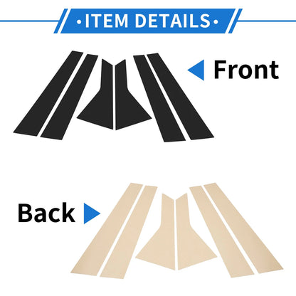 6 Pcs Door Pillar Window Trim for Kia Optima (2016-2020) Black