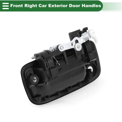 Front Right Exterior Door Handle for Toyota Tacoma Gloss Black (2005-2023)