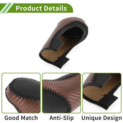 Gear Shift Knob Cover for Chevrolet Malibu Brown Carbon Fiber Black Brown