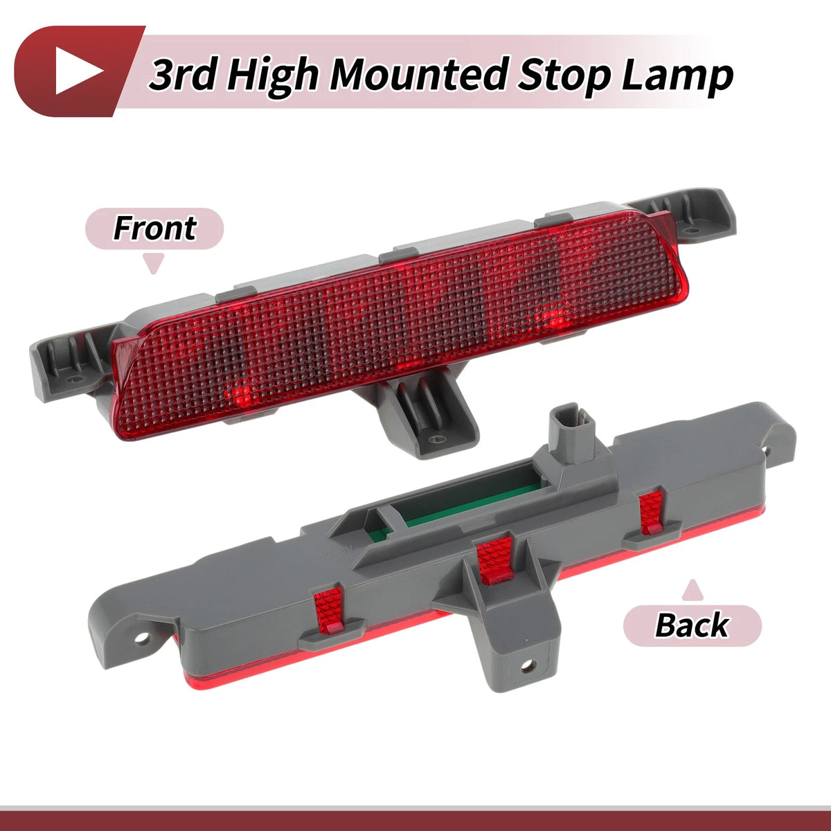 Red High Mount LED Third Brake Light for Chevrolet Malibu (2008-2012)