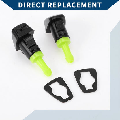 Front Windshield Washer Nozzles for Dodge Durango Black Green