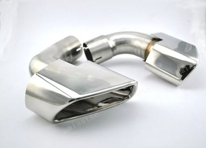 Steel Rear Bumper Exhaust Tips for BMW F15 X5 (2014-2015) 2 x Muffler Pipes